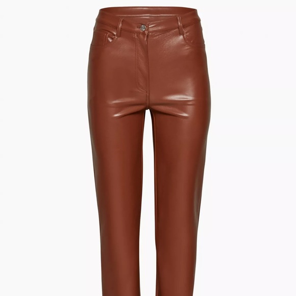 Melina Pant (Vegan Leather) in “Cognac” - Picture 1 of 2